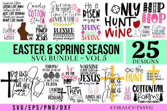 Easter Spring Season SVG Bundle: Graphics & Crafts for Local Brands