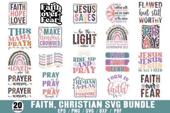 Faith SVG Bundle Graphics for Crafts & Cricut Projects