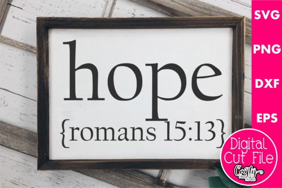 Hope Romans 15 13 Graphics for Craft & Brand Projects