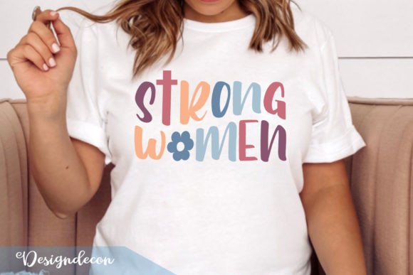 Strong Women Retro Sublimation Graphics for Crafts